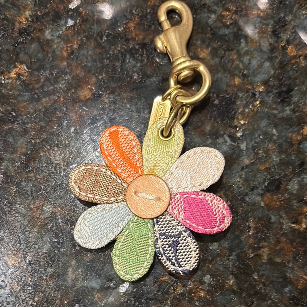Multicolor Floral Keychain Accessory